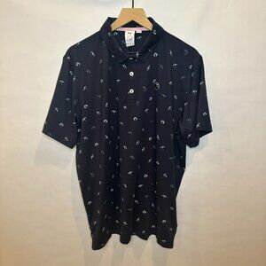 Puma Arnold Palmer Collection golf performance polo L navy blue umbrellas